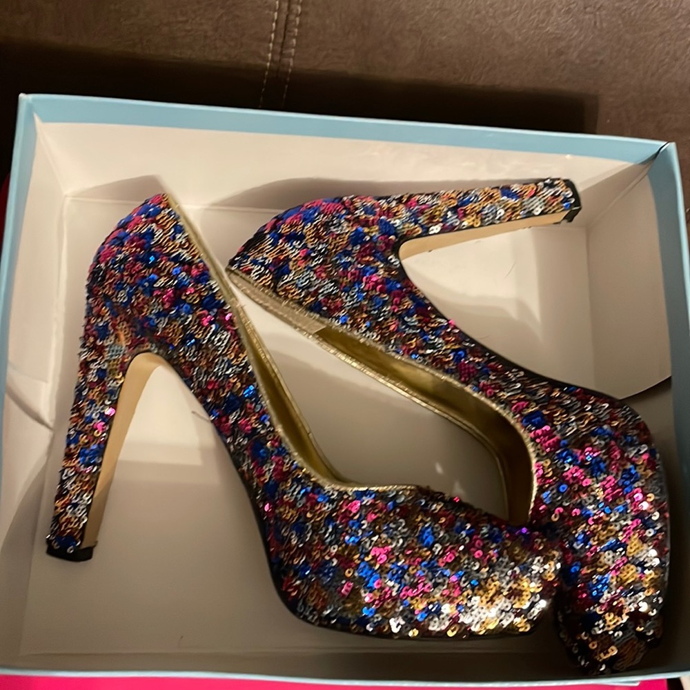 Colorful Sequins Heels